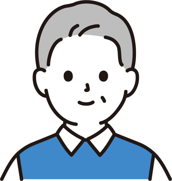 男性のアイコンです。